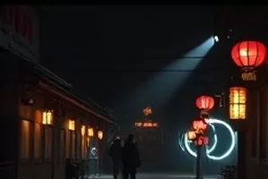 本周主推剧集主视觉：雨夜街道上亮着灯的旧档案室窗口