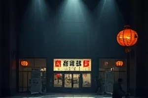 《邮筒里的春天》剧照：老式绿色邮筒里露出的信封一角